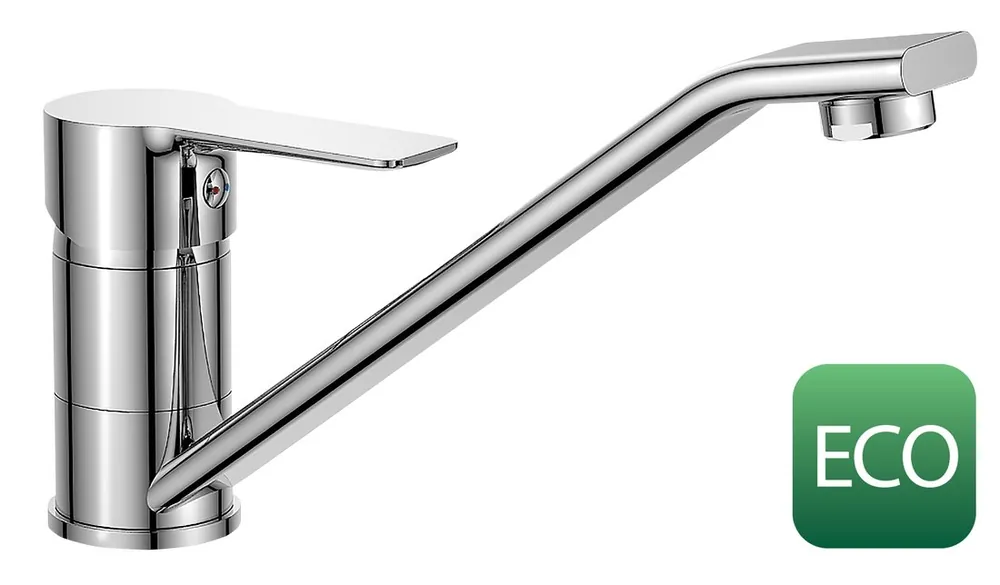 Bruckner BARON ECO 3,8 l/min, stojánková dřezová baterie, 186mm, otočné ramínko, chrom 612.050.11 Tovární Cena