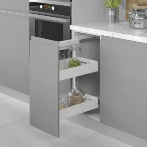 Top Prodej Plnovýsuvný 2 koš s tlumením STARAX Unique Box levý bílý s výsuvy BLUM 300mm - 255x470x635mm S-2205-UB-W
