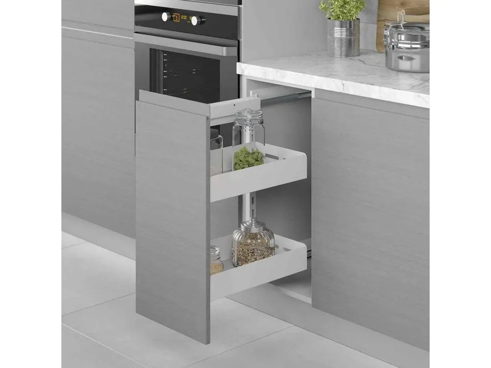 Top Prodej Plnovýsuvný 2 koš s tlumením STARAX Unique Box levý bílý s výsuvy BLUM 300mm - 255x470x635mm S-2205-UB-W
