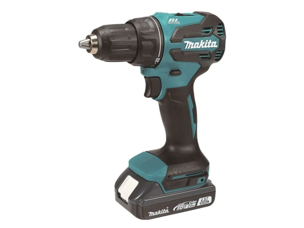Makita DDF490WVE aku bezuhlíkový šroubovák Li-ion LXTB 18V 2x2 Ah + prodloužená záruka Zlevněný