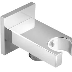 Vrácení Zdarma Sapho Držák sprchy hranatý, pevný, s vyústěním, chrom AQ591