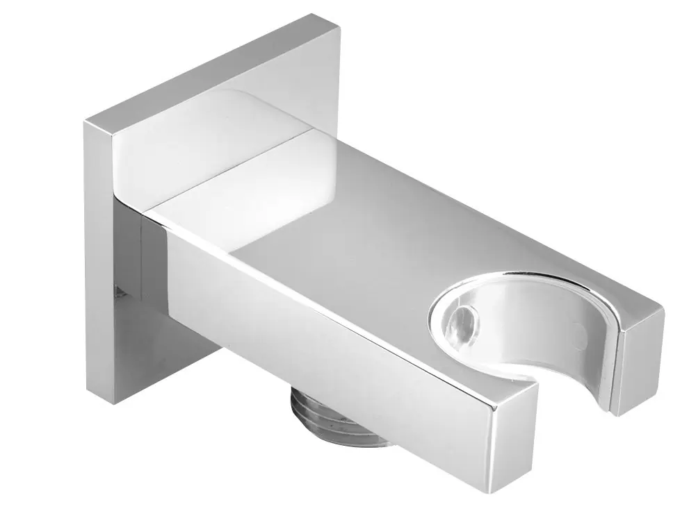 Vrácení Zdarma Sapho Držák sprchy hranatý, pevný, s vyústěním, chrom AQ591