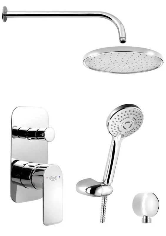 Sleva Aqualine DAPHNE podomítkový sprchový set s pákovou baterií, 2 výstupy, chrom DH943