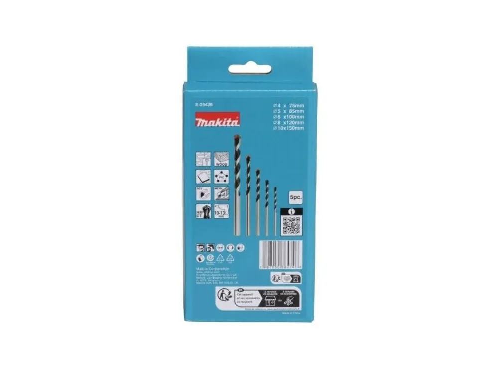 Akce Makita E-25426, 5-dílná sada vrtáků
