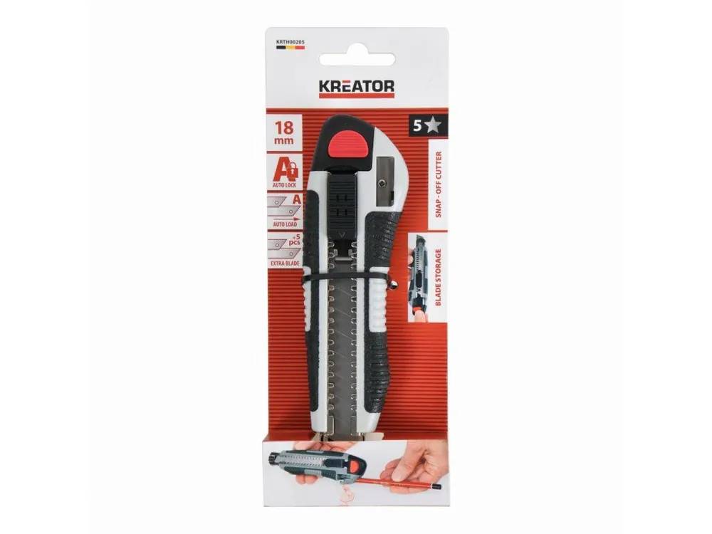 Ověřený KRTH00205 - Odlamovací nůž 18 mm včetně ořezávátka na tužky