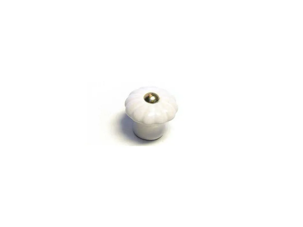Nová Kolekce VILEMÍNA knopek keramický d26x22mm bílý/zlatá