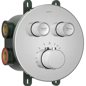 Dokud Zásoby Vydrží Sapho SMART SELECT podomítková sprchová termostatická baterie, box, 2 výstupy, chrom RP032