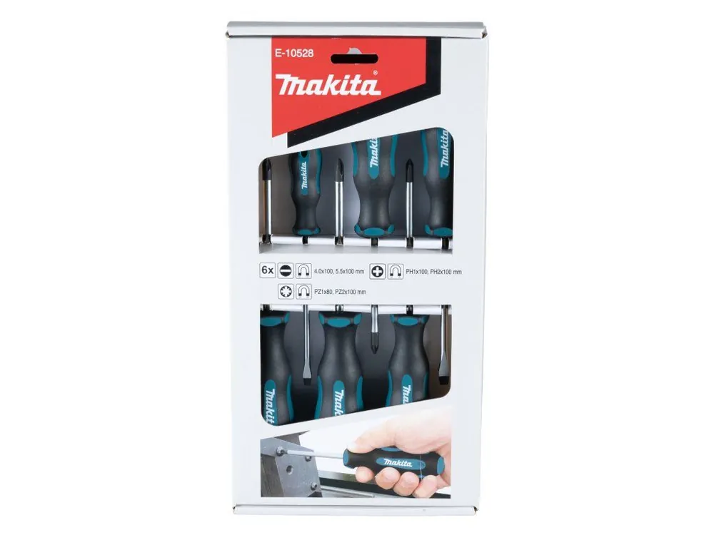 Makita E-10528 sada poklepových šroubováků 6ks(SL+PH+PZ) Sezónní Sleva