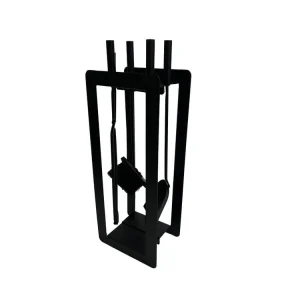 Značkový Nářadí krb. v.60cm, ČER kov, sada 4díl. se stojánkem