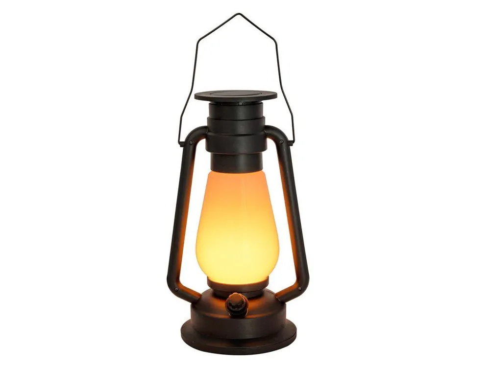 Časově Omezené Lampa solární PETROLEJKA, 17x14x30,5cm 72LED kov/PH.ČER