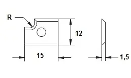 Značkový Nůž 15x12x1,5 R1 SX L BSP