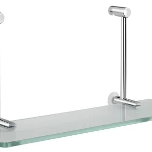 Ihned K Objednání Sapho Závěsná skleněná polička na sprchovou zástěnu 400x180x125mm, chrom 1301-15