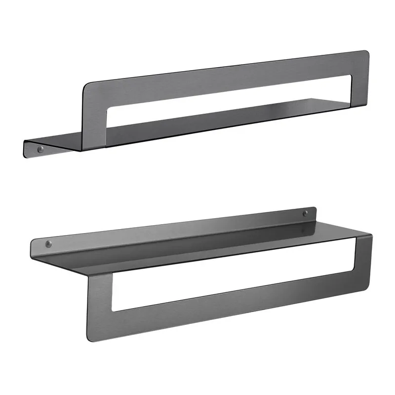 Bezpečná Platba Gedy CLEO polička s držákem ručníků 500mm, gun metal 2019815