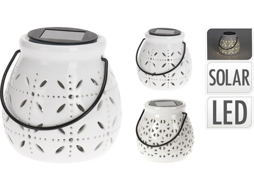 Objednat Nyní Lucerna solární LED 12x12x11cm mix dekorů keramika BÍ