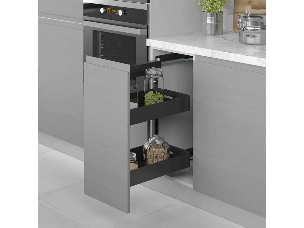 Zlevněný Plnovýsuvný 2 koš s tlumením STARAX Unique Box pravý antracit s výsuvy BLUM 350mm - 305x470x635mm S-2792-UB-A