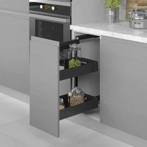Odeslání Ihned Plnovýsuvný 2 koš s tlumením STARAX Unique Box levý antracit s výsuvy BLUM 350mm - 305x470x635mm S-2791-UB-A