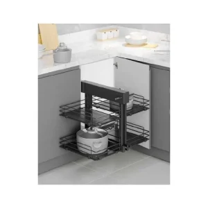CORNER - výsuvný systém STARAX antracit + plné DNO dřevěné antracit, levý 640x510x560mm S-3067-A Nejprodávanější