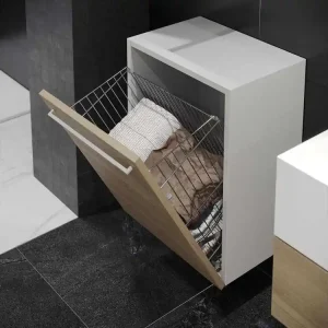 Vrácení Zdarma Koš na prádlo STARAX k zavěšení skládací chrom 400mm-330x260x500mm S-8123-C