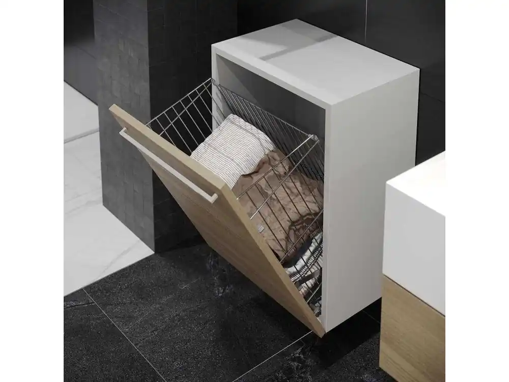 Vrácení Zdarma Koš na prádlo STARAX k zavěšení skládací chrom 400mm-330x260x500mm S-8123-C