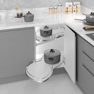 Systém rohový výsuvný - ledvinka STARAX chrom s tlumením LEVÁ 880x495x600 (600mm) S-3123-C* Aktuální