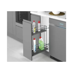 Top Prodej Plnovýsuvný 2 koš STARAX- lahvovník chrom 300mm-203x475x495mm tlumení BLUM levý +  plné DNO S-2493-C