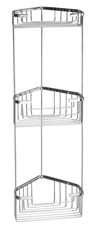 Přímo Od Výrobce Gedy SMART třípatrová rohová police 200x590x150 mm, chrom 2484