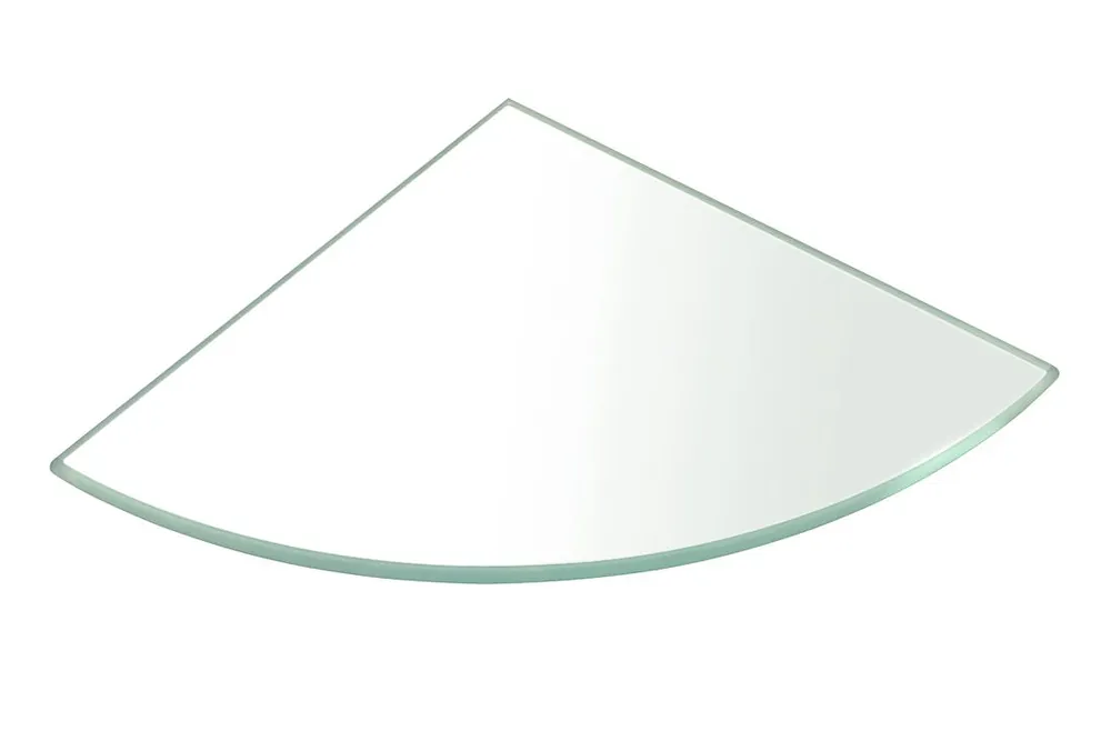 Expresní Doručení Sapho Police rohová, čtvrtkruhová 200x200x8mm, čiré sklo 23487