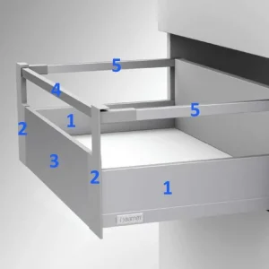Flowbox IN-držáky předního čela/desky H-58 ANTHRACITE s relingem Levný