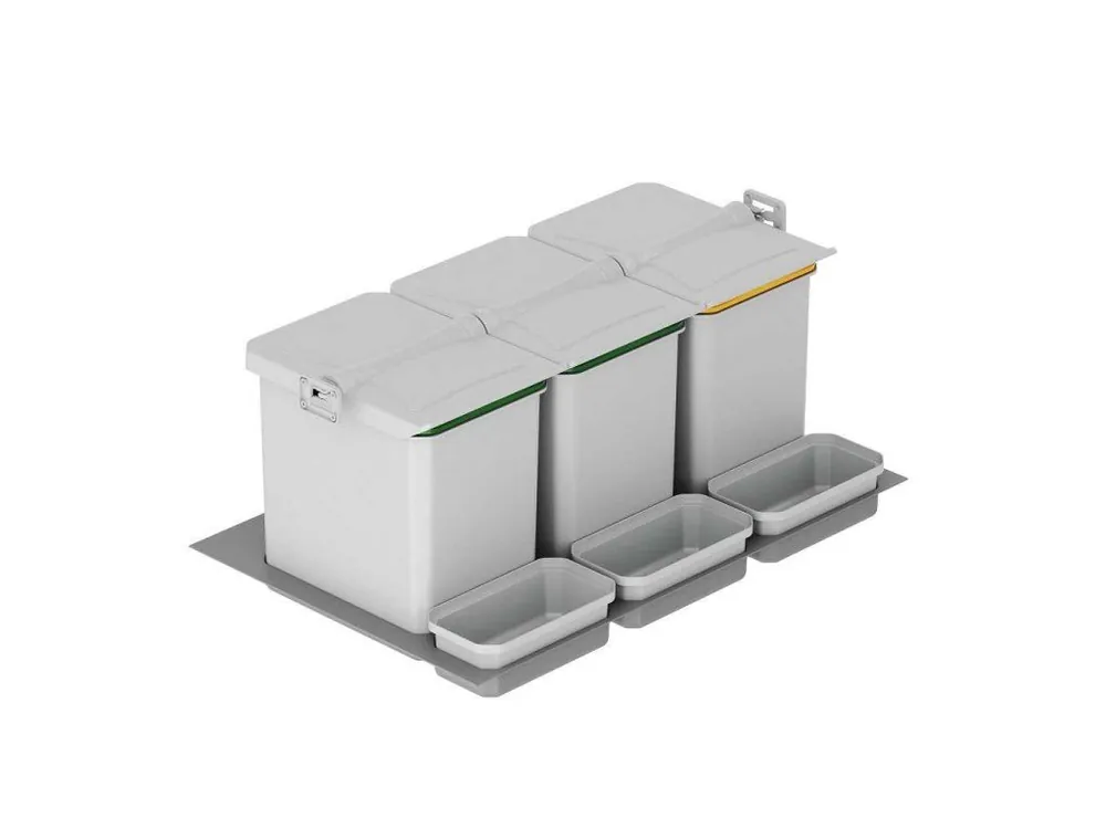 Vysoce Kvalitní Vložka s odpadkovými koši STARAX 600mm-540-470x490-415x330mm 2x16 L+2x1 L S-2536-G*