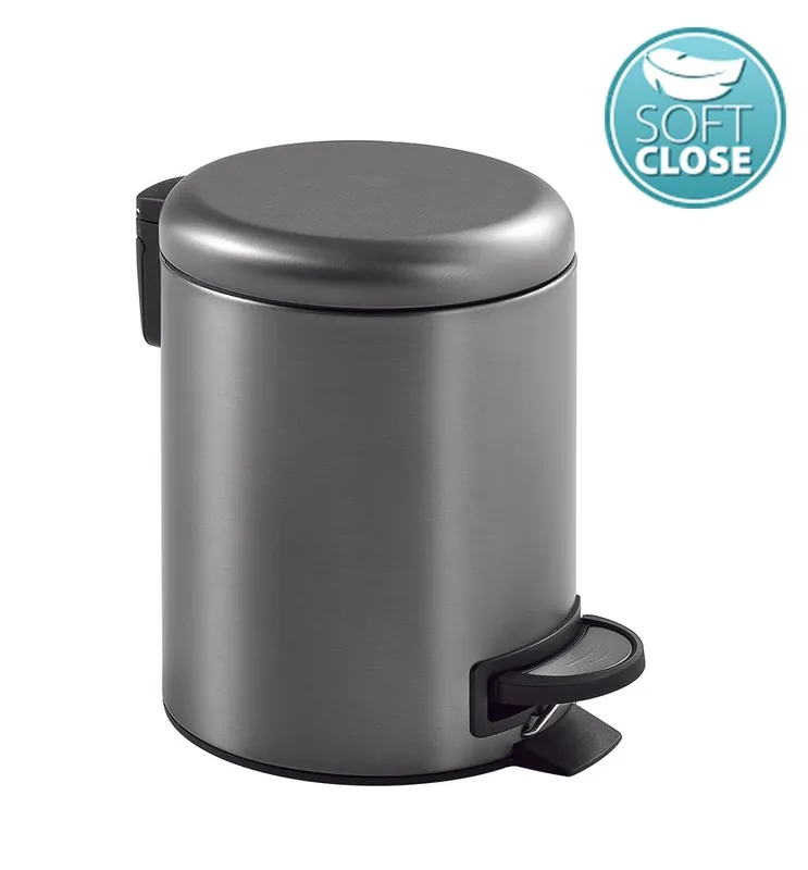 Rychlé Dodání Gedy POTTY odpadkový koš 3l, Soft Close, gun metal 320981