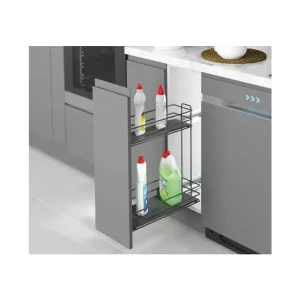 Vrácení Zdarma Plnovýsuvný 2 koš STARAX- lahvovník chrom 200mm-151x475x495mm tlumení BLUM pravý +  plné DNO S-2492-C