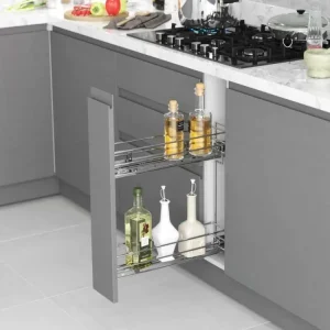 Oblíbený Plnovýsuvný 2 koš STARAX- lahvovník chrom 150mm-106x475x495mm tlumení BLUM levý S-2414-C*