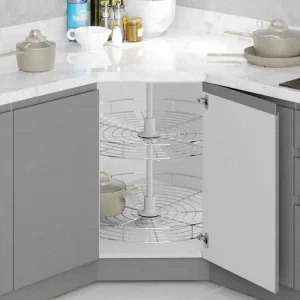 Systém rohový otočný - karusel 4/4 sada STARAX chrom 2 koše 450mm-750x700mm celokruh S-3034-C* Cenová Bomba