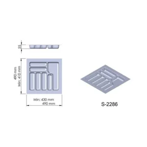 Cenově Výhodný Příborník plast šedý 490x490x55 mm - 550 STARAX S-2286-G*