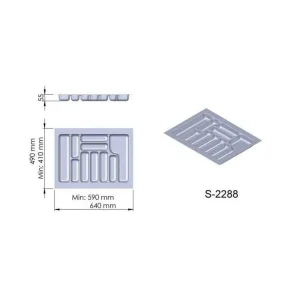 Příborník plast šedý 640x490x55 mm - 700 STARAX S-2288-G* Akční Nabídka