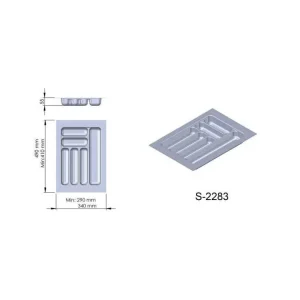 Levný Příborník plast šedý 340x490x55 mm - 400 STARAX S-2283-G*
