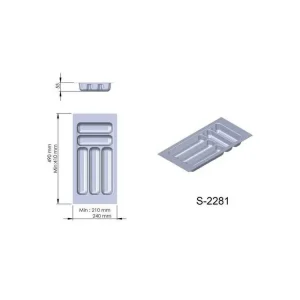Příborník plast šedý 240x490x55 mm - 300 STARAX S-2281-G* Originální