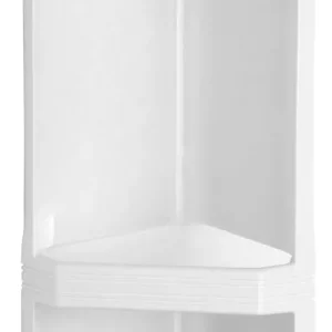 Bezpečná Platba Gedy JUNIOR dvoupatrová rohová polička, 189x385x139 mm, termoplast, bílá 8079