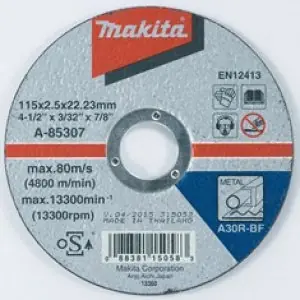 Odeslání Ihned Řezný kotouč 115x2,5x22 OCEL A-85307 MAKITA