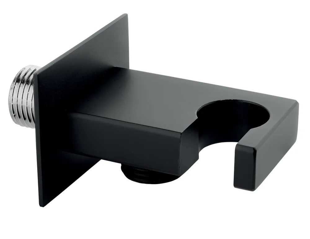 Odeslání Ihned Kovový držák sprchy s vývodem 1/2", černá D/KVADRO,5