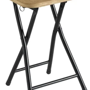 Speciální Cena Gedy KENTA koupelnová stolička,  27x27cm, černá/bambus CO77