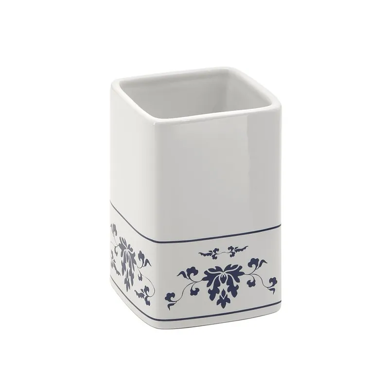 Bezpečná Platba Gedy CIXI sklenka na postavení, porcelán, bílá/modrá CX9889
