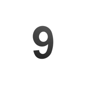 Číslice "9" 150mm černá Výprodej