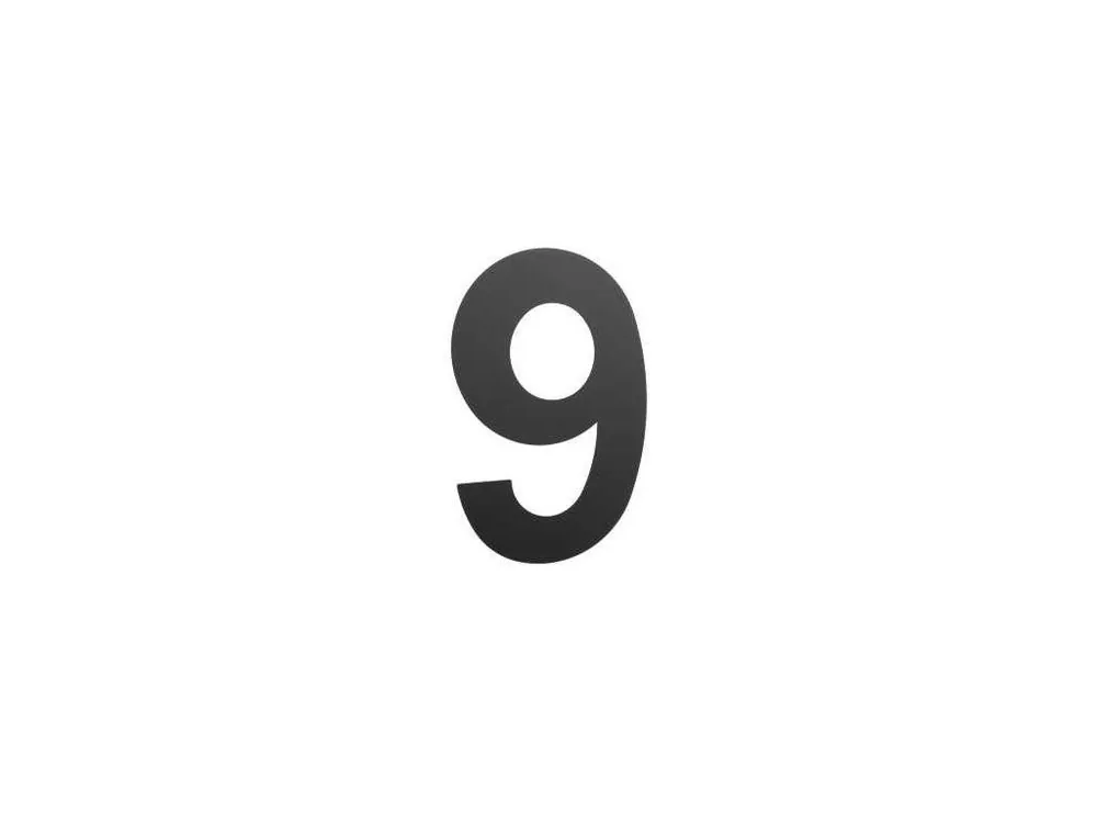 Číslice "9" 150mm černá Výprodej