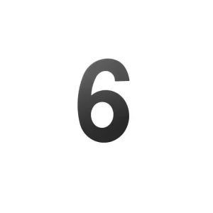 Číslice "6" 150mm černá Poslední Šance