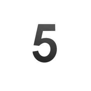 Akce Číslice "5" 150mm černá