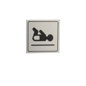 Piktogram dítě "BABY" 80x80mm mat.nerez Značkový