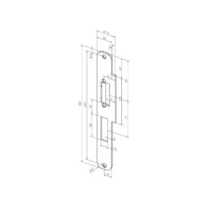 Čelní plech el.otvírače dlouhý oválný Eff Eff-PROFIX 2 24C35-01 250x37,5mm P/L nerez Kup Teď