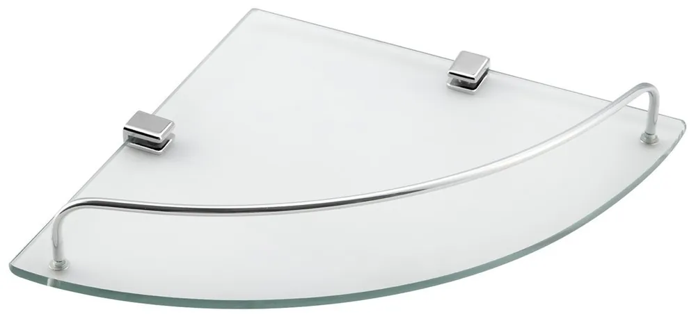 Aqualine RUMBA skleněná rohová police 250x42x250mm, čiré sklo RB115 Autentický