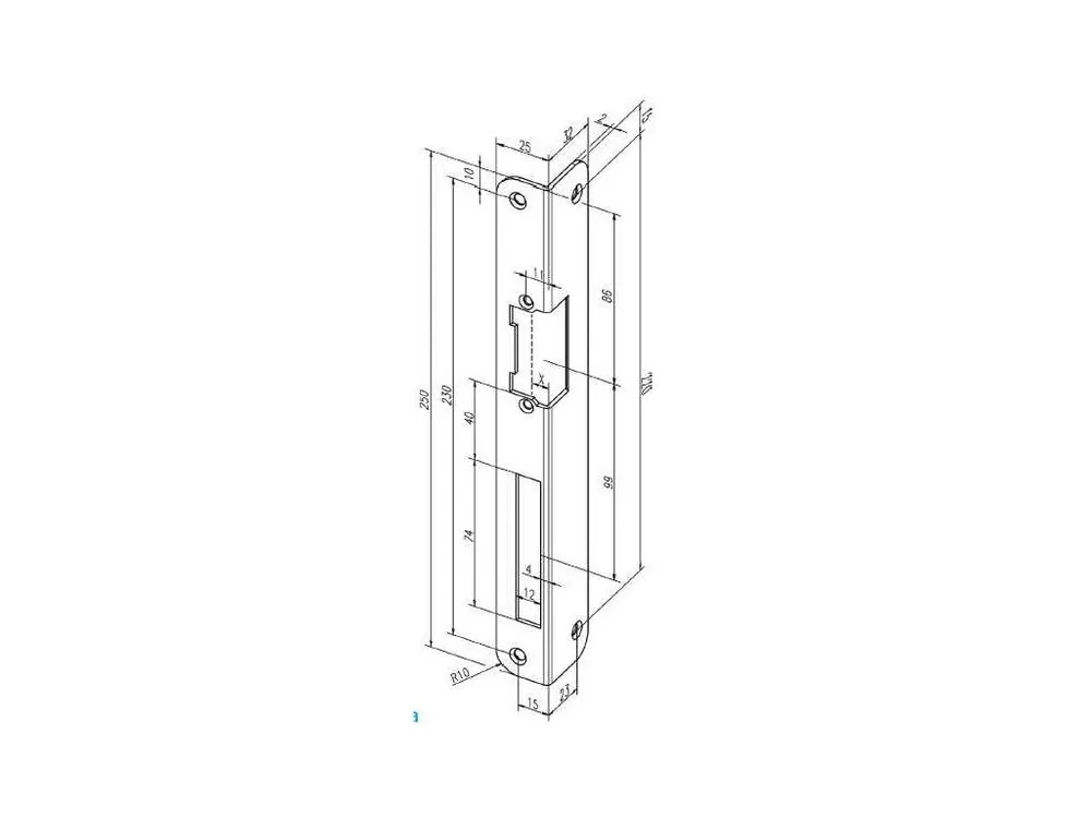 Čelní plech otvírače dlouhý radius Eff Eff 32440-04 pZn levý Objednat Nyní